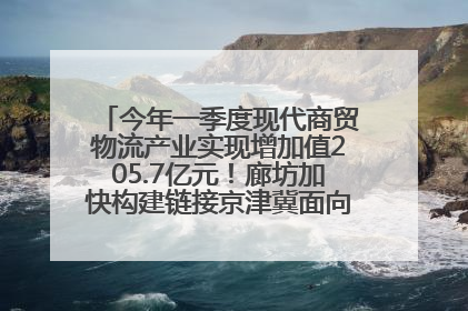 今年一季度现代商贸物流产业实现增加值205.7亿元！廊坊加快构建链接京津冀面向全世界的物流通道