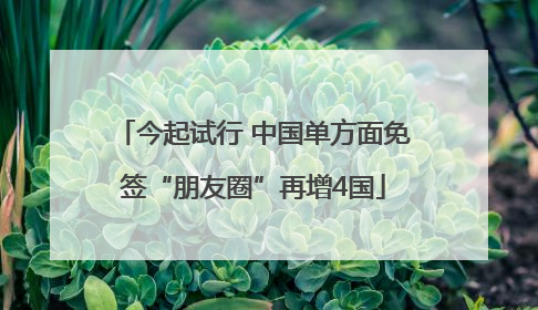 今起试行 中国单方面免签“朋友圈”再增4国