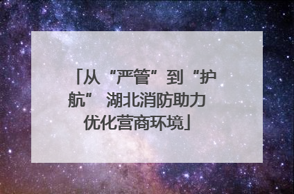 从“严管”到“护航” 湖北消防助力优化营商环境