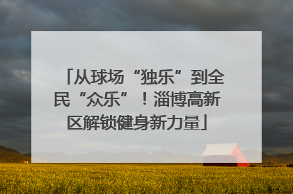 从球场“独乐”到全民“众乐”！淄博高新区解锁健身新力量