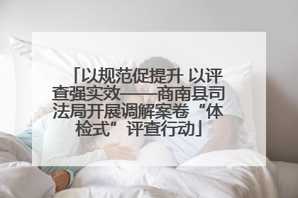 以规范促提升 以评查强实效——商南县司法局开展调解案卷“体检式”评查行动