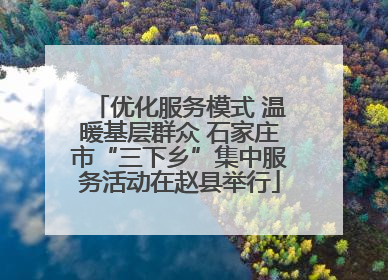 优化服务模式 温暖基层群众 石家庄市“三下乡”集中服务活动在赵县举行