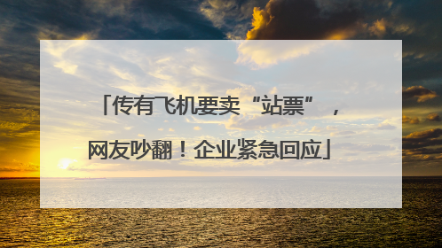 传有飞机要卖“站票”，网友吵翻！企业紧急回应