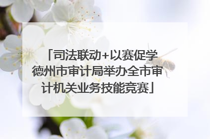 司法联动+以赛促学 德州市审计局举办全市审计机关业务技能竞赛