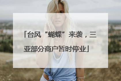 台风“蝴蝶”来袭，三亚部分商户暂时停业