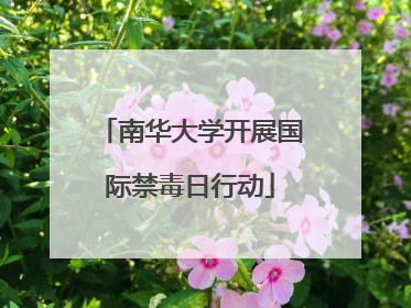 南华大学开展国际禁毒日行动
