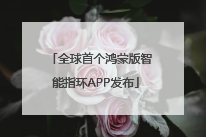 全球首个鸿蒙版智能指环APP发布