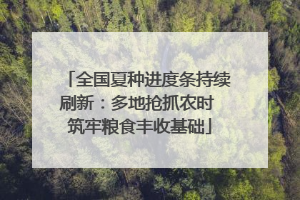 全国夏种进度条持续刷新：多地抢抓农时 筑牢粮食丰收基础