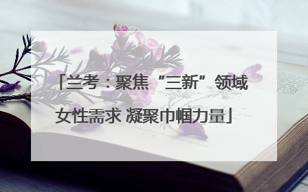 兰考：聚焦“三新”领域女性需求 凝聚巾帼力量