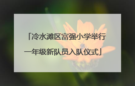 冷水滩区富强小学举行一年级新队员入队仪式