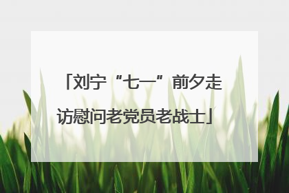 刘宁“七一”前夕走访慰问老党员老战士