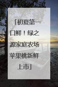 初夏第一口鲜！绿之源家庭农场苹果桃新鲜上市