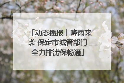 动态播报丨降雨来袭 保定市城管部门全力排涝保畅通