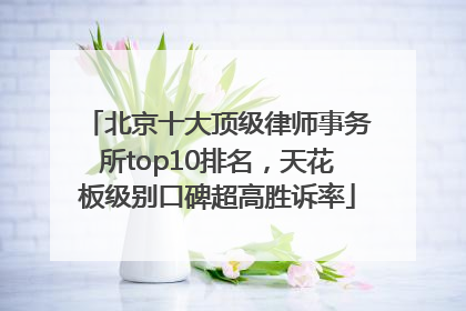 北京十大顶级律师事务所top10排名，天花板级别口碑超高胜诉率