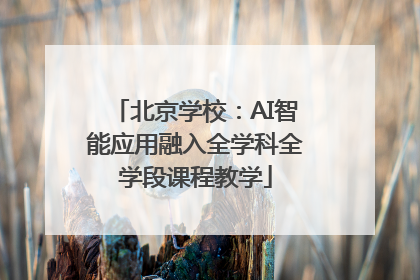 北京学校：AI智能应用融入全学科全学段课程教学