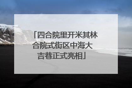 四合院里开米其林 合院式街区中海大吉巷正式亮相