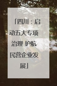 四川：启动五大专项治理 护航民营企业发展