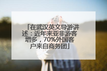 在武汉英文导游讲述：近年来亚非游客增多，70%外国客户来自商务团