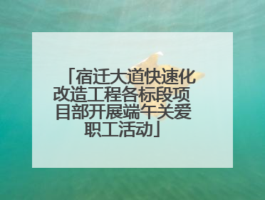 宿迁大道快速化改造工程各标段项目部开展端午关爱职工活动