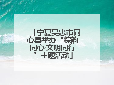 宁夏吴忠市同心县举办“粽韵同心·文明同行”主题活动