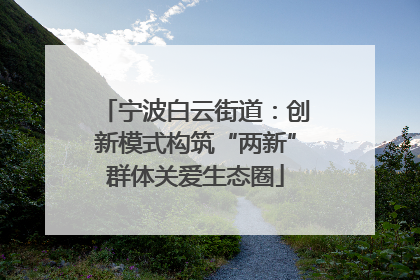 宁波白云街道：创新模式构筑“两新”群体关爱生态圈