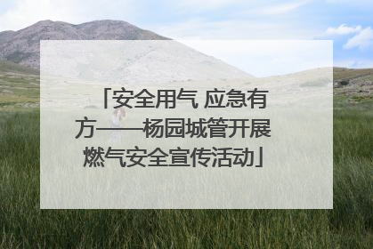 安全用气 应急有方——杨园城管开展燃气安全宣传活动