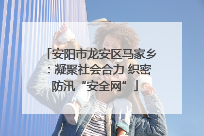 安阳市龙安区马家乡：凝聚社会合力 织密防汛“安全网”