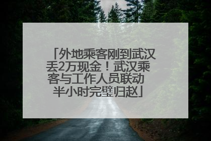 外地乘客刚到武汉丢2万现金！武汉乘客与工作人员联动 半小时完璧归赵