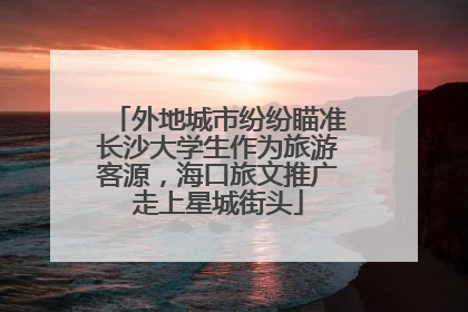 外地城市纷纷瞄准长沙大学生作为旅游客源，海口旅文推广走上星城街头