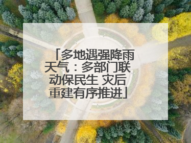 多地遇强降雨天气：多部门联动保民生 灾后重建有序推进