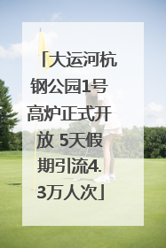 大运河杭钢公园1号高炉正式开放 5天假期引流4.3万人次