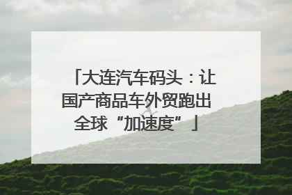 大连汽车码头：让国产商品车外贸跑出全球“加速度”