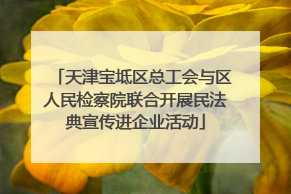 天津宝坻区总工会与区人民检察院联合开展民法典宣传进企业活动