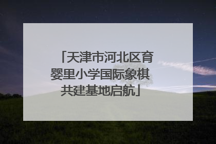 天津市河北区育婴里小学国际象棋共建基地启航