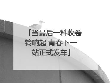 当最后一科收卷铃响起 青春下一站正式发车