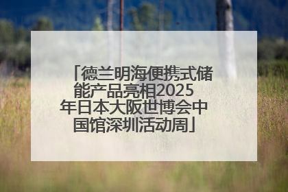 德兰明海便携式储能产品亮相2025年日本大阪世博会中国馆深圳活动周