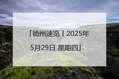德州速览丨2025年5月29日 星期四