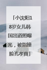 小沈阳18岁女儿韩国出道照曝光，被指撞脸孔孝真