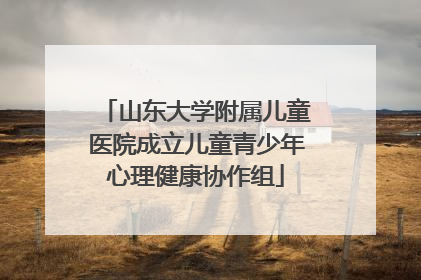 山东大学附属儿童医院成立儿童青少年心理健康协作组