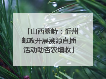 山西繁峙：忻州邮政开展溯源直播活动助杏农增收