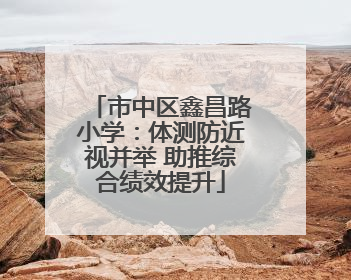 市中区鑫昌路小学：体测防近视并举 助推综合绩效提升