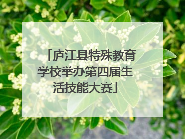 庐江县特殊教育学校举办第四届生活技能大赛