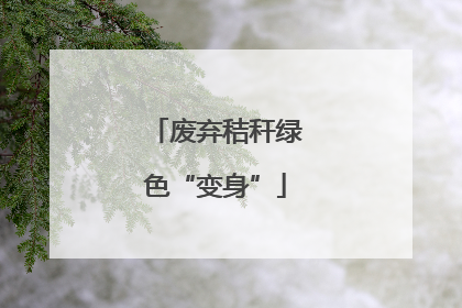 废弃秸秆绿色“变身”