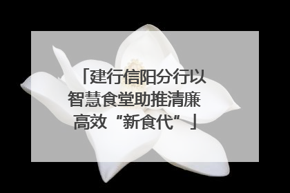建行信阳分行以智慧食堂助推清廉高效“新食代”