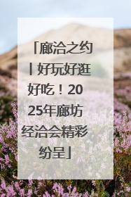 廊洽之约丨好玩好逛好吃！2025年廊坊经洽会精彩纷呈
