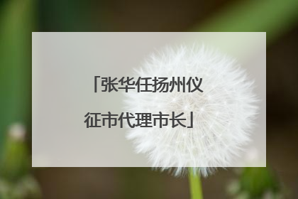 张华任扬州仪征市代理市长