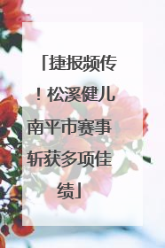 捷报频传！松溪健儿南平市赛事斩获多项佳绩