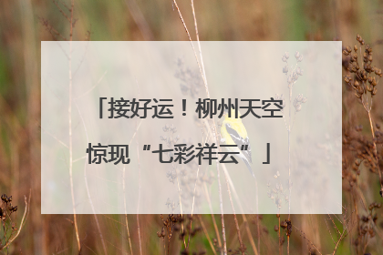 接好运！柳州天空惊现“七彩祥云”