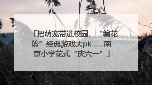 把萌宠带进校园、“编花篮”经典游戏大pk……南京小学花式“庆六一”