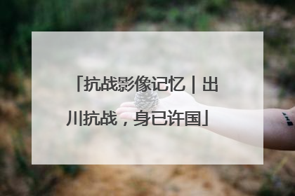 抗战影像记忆｜出川抗战，身已许国